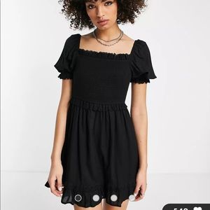 top shop black babydoll dress NWT